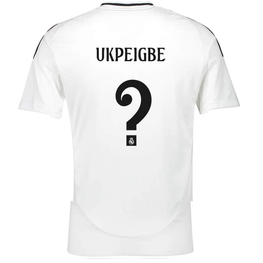 Niño Camiseta Melvin Ukpeigbe #0 Blanco 1ª Equipación 2024/25 La Camisa Chile