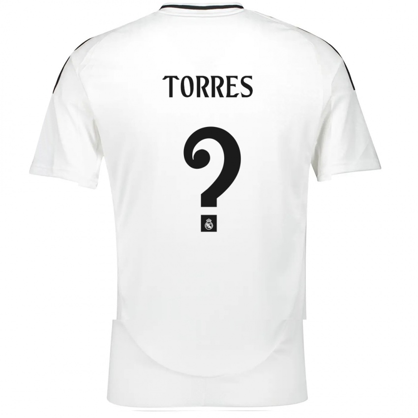 Niño Camiseta Roi Torres #0 Blanco 1ª Equipación 2024/25 La Camisa Chile