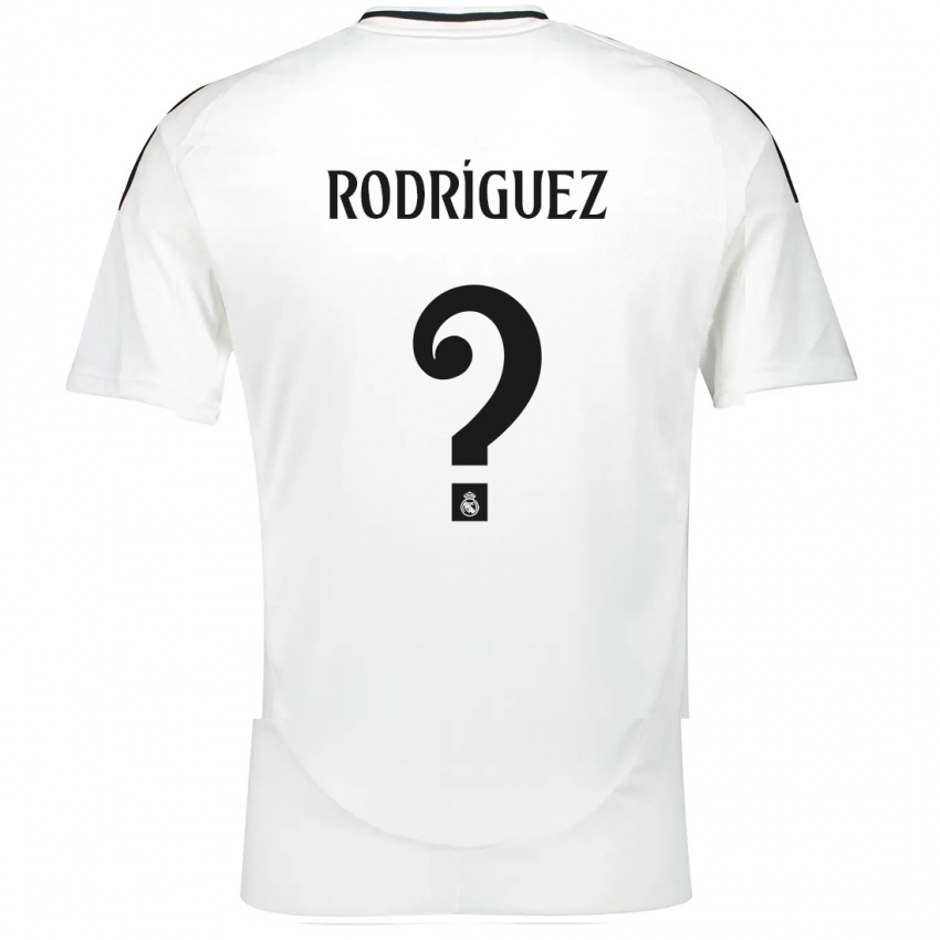 Niño Camiseta Álvaro Rodríguez #0 Blanco 1ª Equipación 2024/25 La Camisa Chile