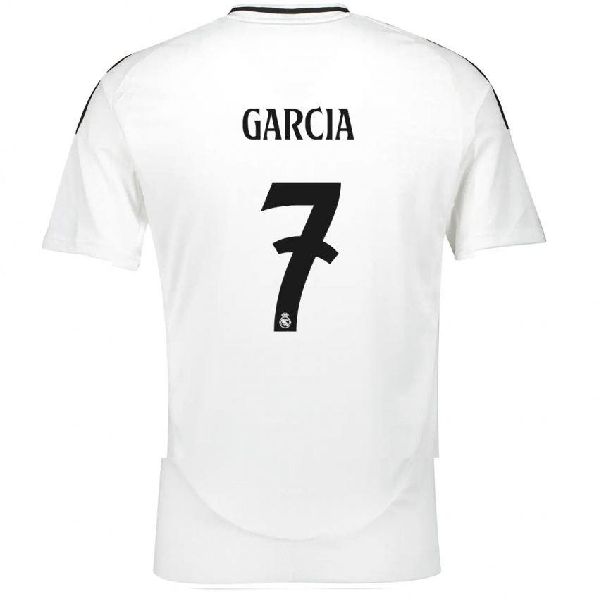 Niño Camiseta Gonzalo Garcia #7 Blanco 1ª Equipación 2024/25 La Camisa Chile