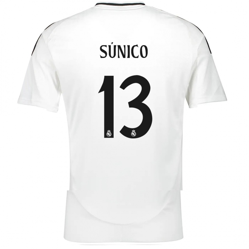 Niño Camiseta Guille Súnico #13 Blanco 1ª Equipación 2024/25 La Camisa Chile