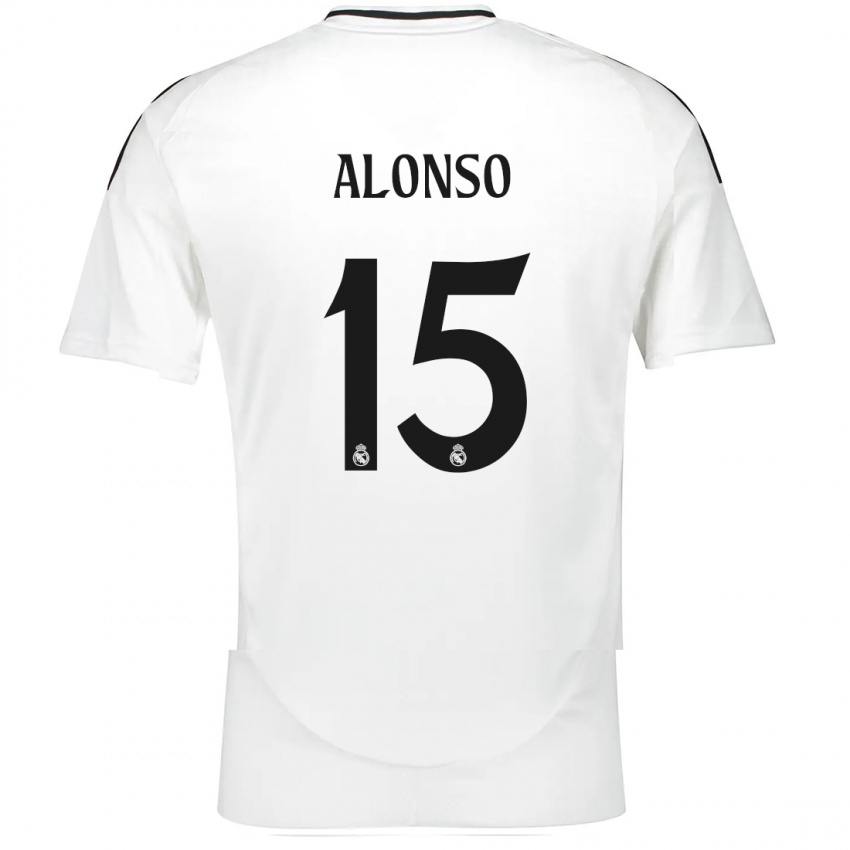 Niño Camiseta Borja Alonso #15 Blanco 1ª Equipación 2024/25 La Camisa Chile