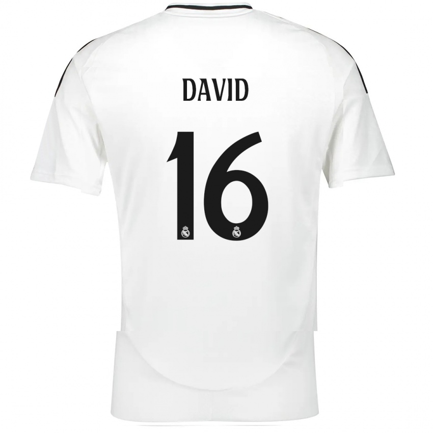 Niño Camiseta Antonio David #16 Blanco 1ª Equipación 2024/25 La Camisa Chile