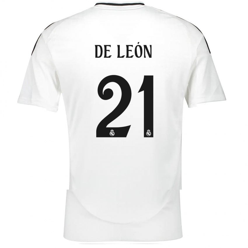 Niño Camiseta Jeremy De León #21 Blanco 1ª Equipación 2024/25 La Camisa Chile