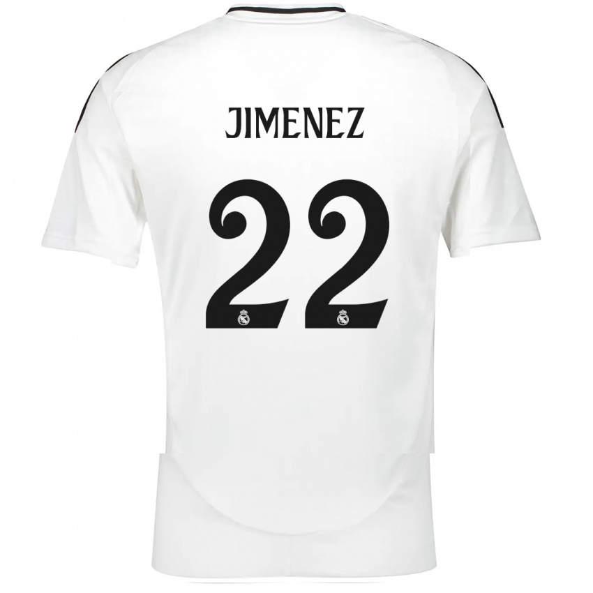 Niño Camiseta David Jimenez #22 Blanco 1ª Equipación 2024/25 La Camisa Chile