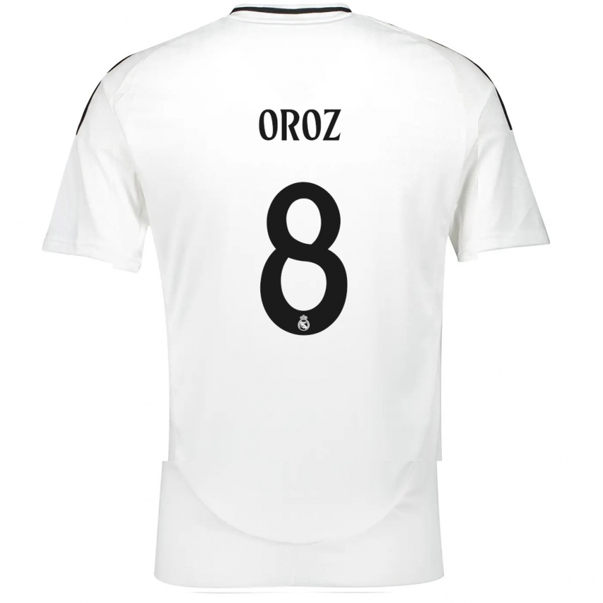 Niño Camiseta Maite Oroz #8 Blanco 1ª Equipación 2024/25 La Camisa Chile