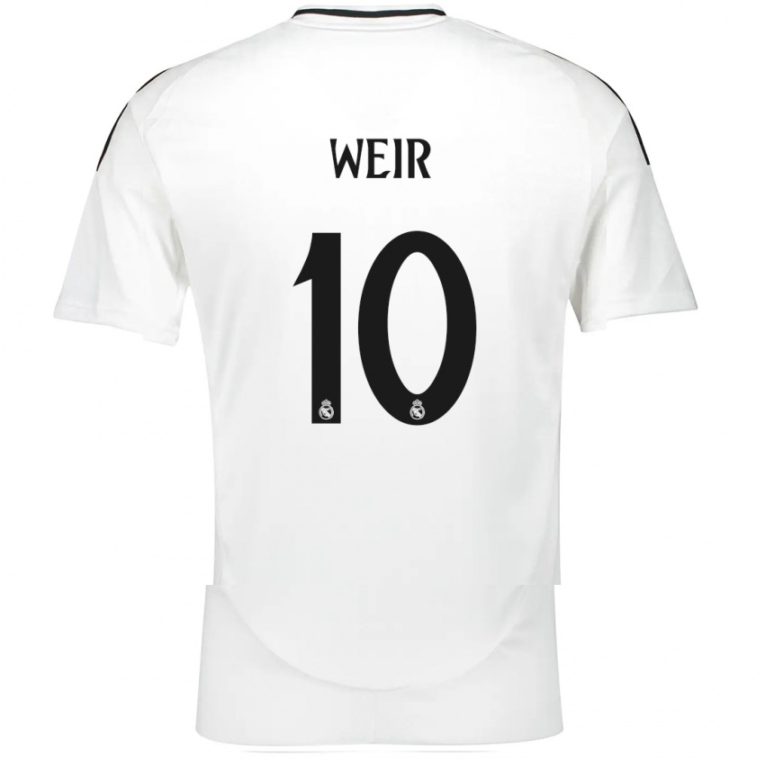 Niño Camiseta Caroline Weir #10 Blanco 1ª Equipación 2024/25 La Camisa Chile