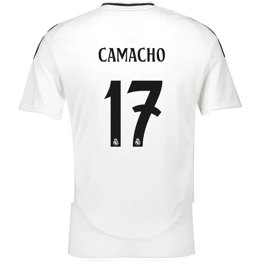 Niño Camiseta Carla Camacho #17 Blanco 1ª Equipación 2024/25 La Camisa Chile