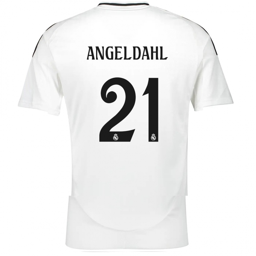 Niño Camiseta Filippa Angeldahl #21 Blanco 1ª Equipación 2024/25 La Camisa Chile