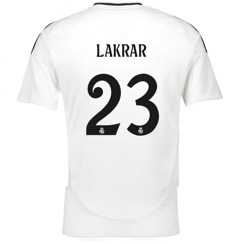 Niño Camiseta Maëlle Lakrar #23 Blanco 1ª Equipación 2024/25 La Camisa Chile