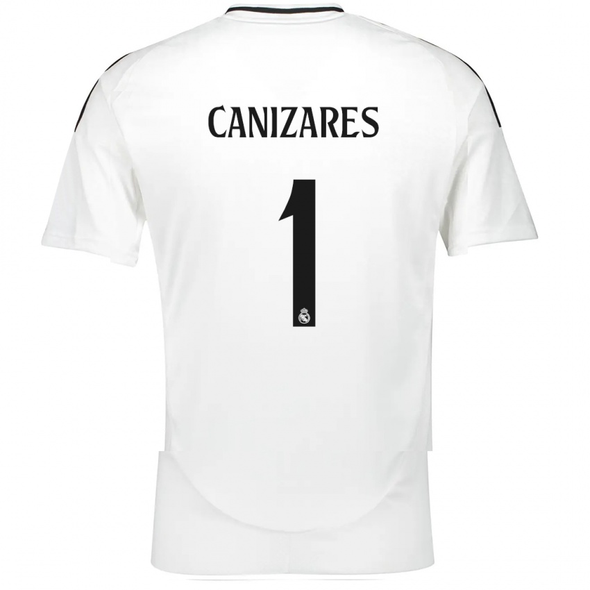 Niño Camiseta Lucas Canizares #1 Blanco 1ª Equipación 2024/25 La Camisa Chile