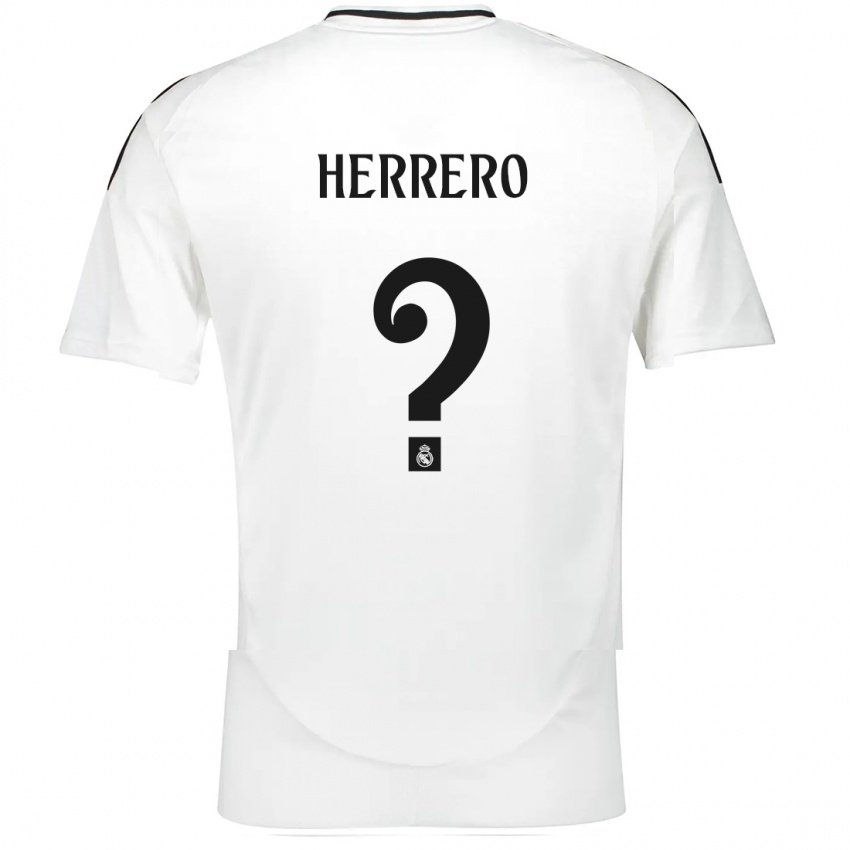 Niño Camiseta Enrique Herrero #0 Blanco 1ª Equipación 2024/25 La Camisa Chile