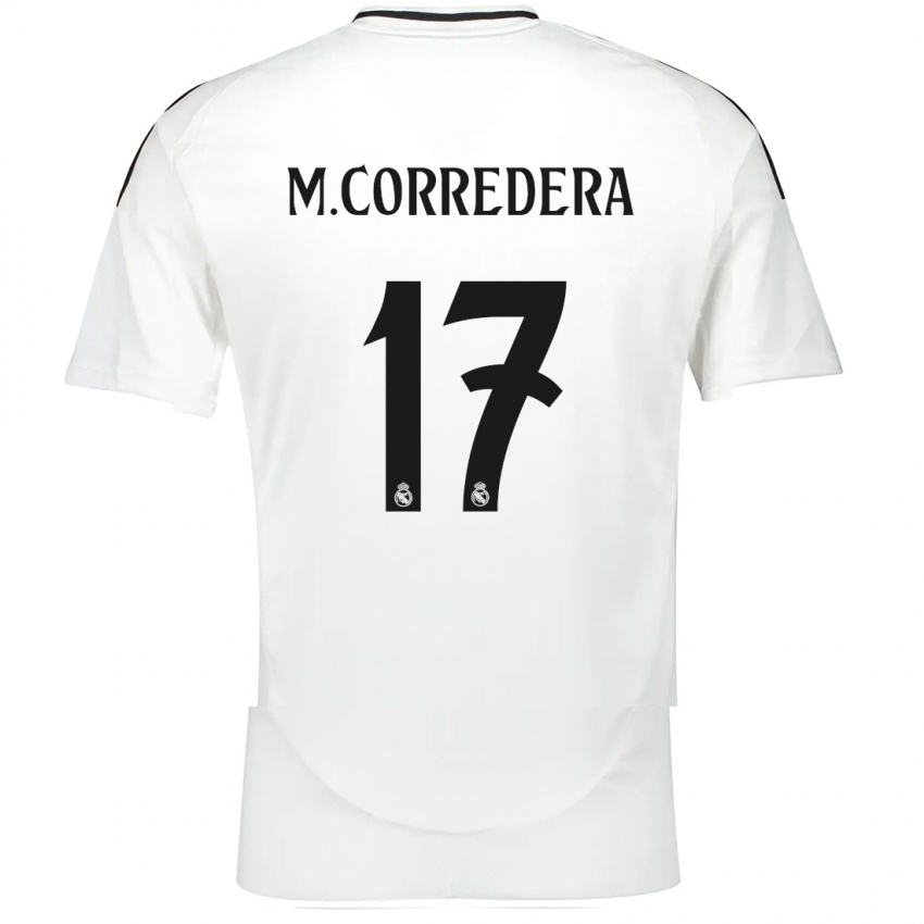 Niño Camiseta Marta Corredera #17 Blanco 1ª Equipación 2024/25 La Camisa Chile