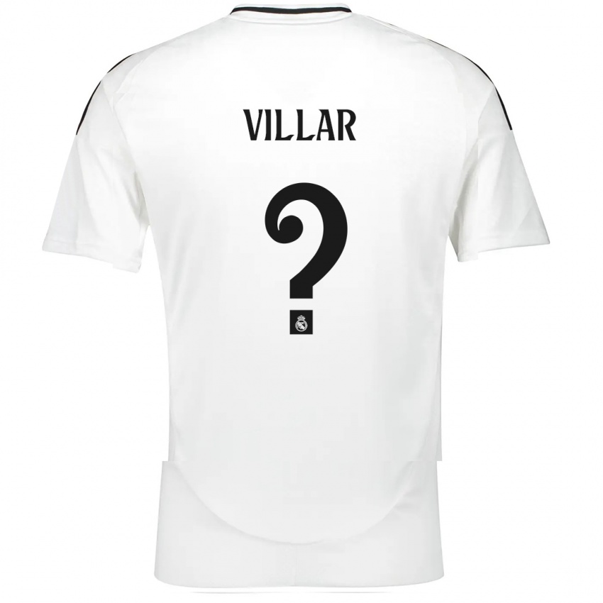 Niño Camiseta Javi Villar #0 Blanco 1ª Equipación 2024/25 La Camisa Chile