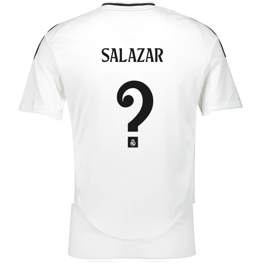 Niño Camiseta Isra Salazar #0 Blanco 1ª Equipación 2024/25 La Camisa Chile