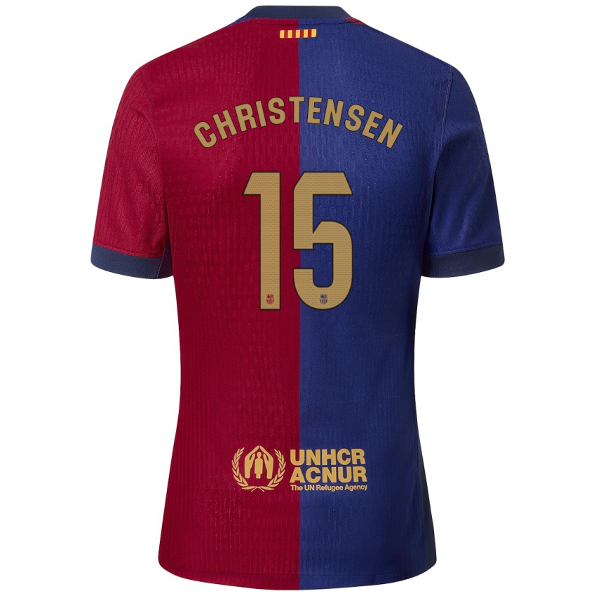 Niño Camiseta Andreas Christensen #15 Azul Rojo 1ª Equipación 2024/25 La Camisa Chile