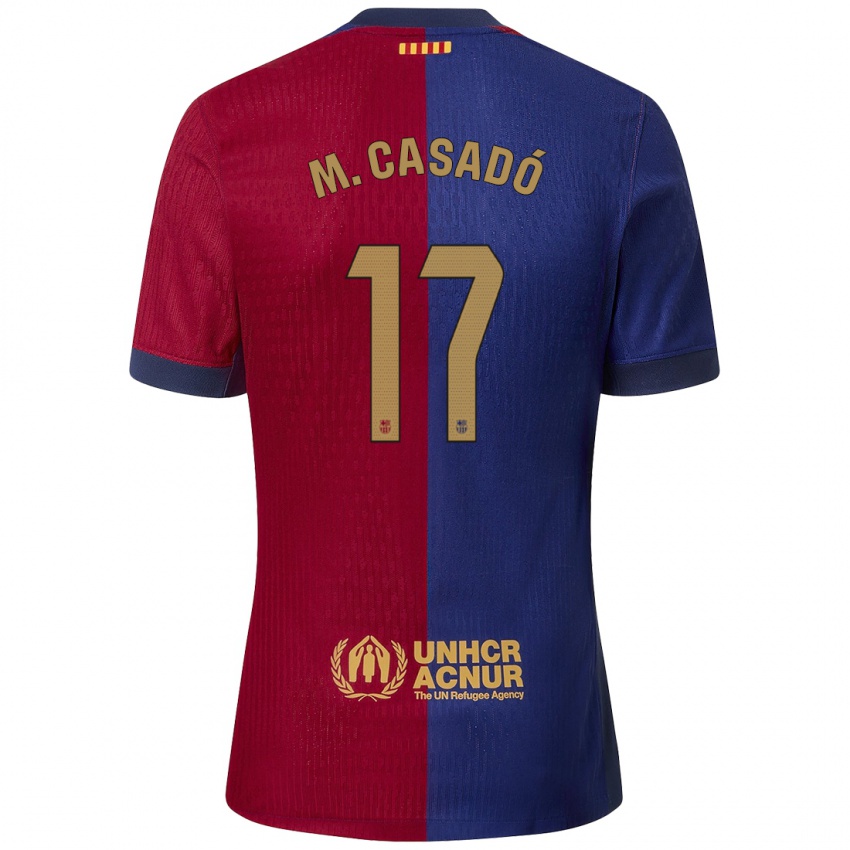 Niño Camiseta Marc Casado #17 Azul Rojo 1ª Equipación 2024/25 La Camisa Chile