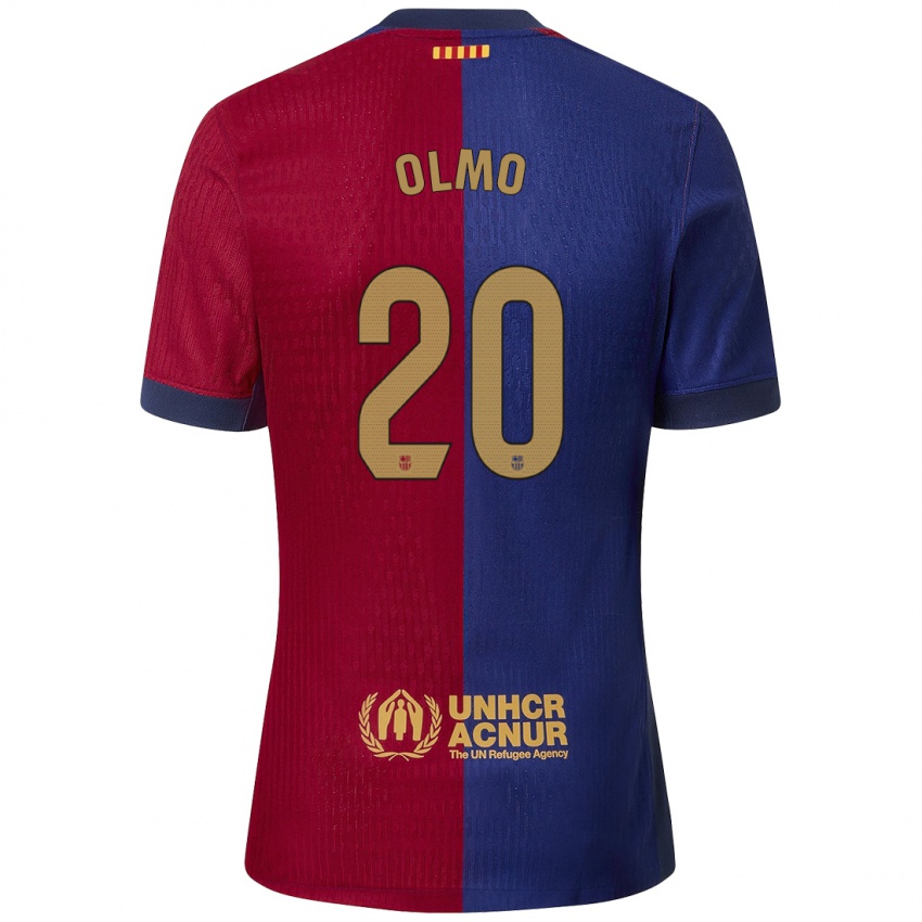 Niño Camiseta Dani Olmo #20 Azul Rojo 1ª Equipación 2024/25 La Camisa Chile