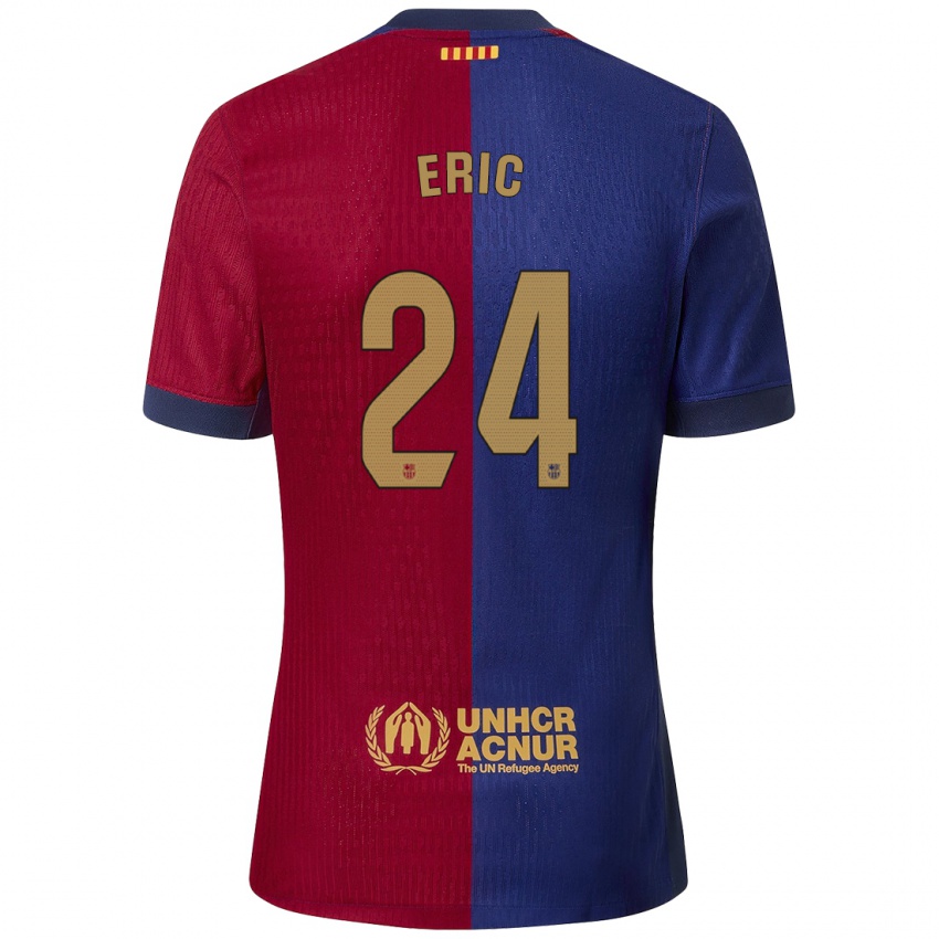 Niño Camiseta Eric Garcia #24 Azul Rojo 1ª Equipación 2024/25 La Camisa Chile