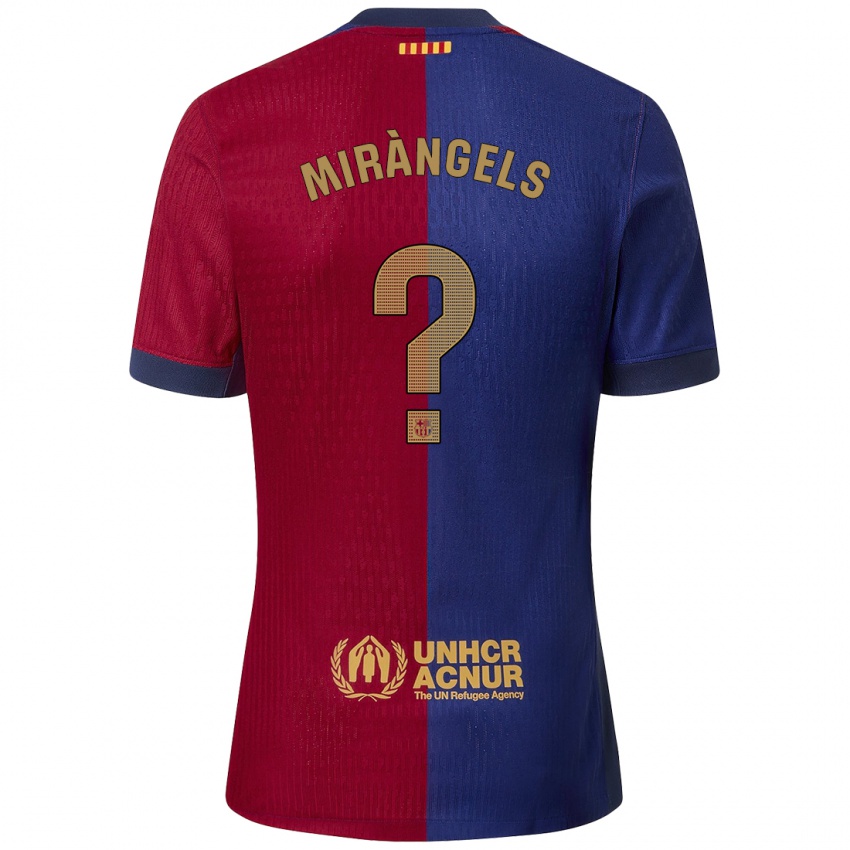 Niño Camiseta Xavi Miràngels #0 Azul Rojo 1ª Equipación 2024/25 La Camisa Chile