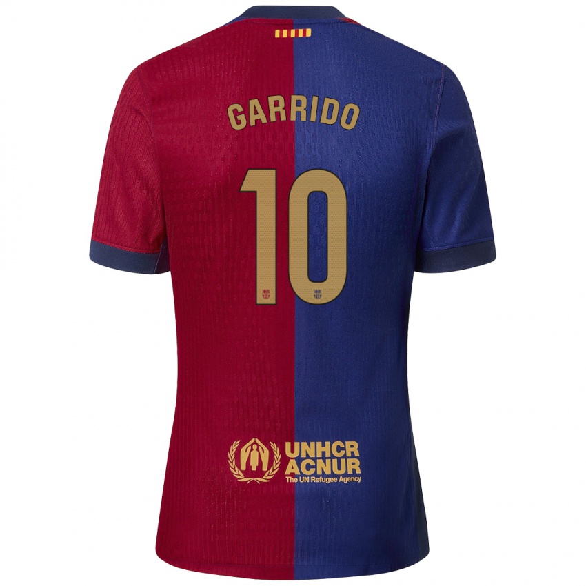 Niño Camiseta Aleix Garrido #10 Azul Rojo 1ª Equipación 2024/25 La Camisa Chile