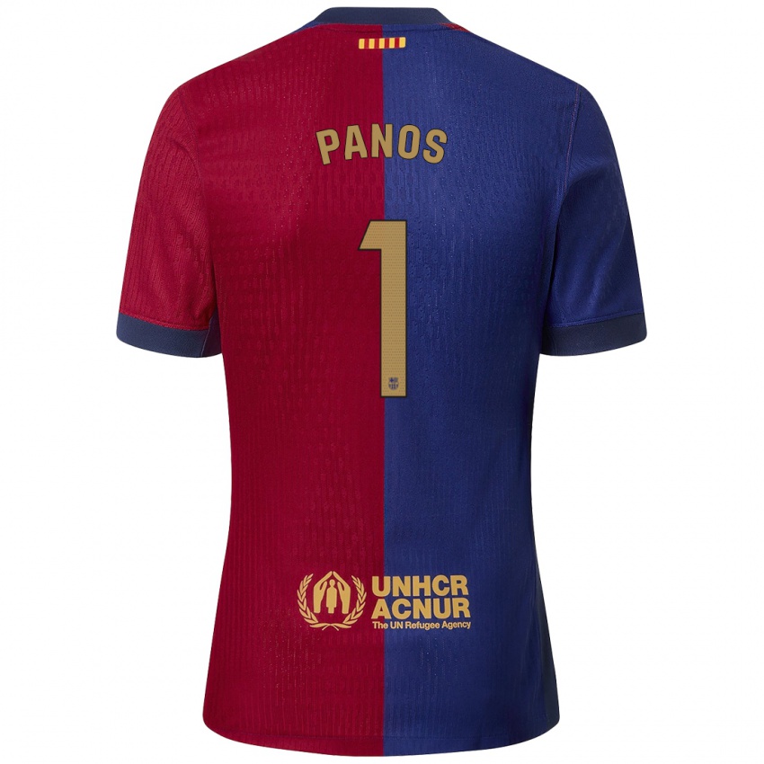 Niño Camiseta Sandra Panos #1 Azul Rojo 1ª Equipación 2024/25 La Camisa Chile