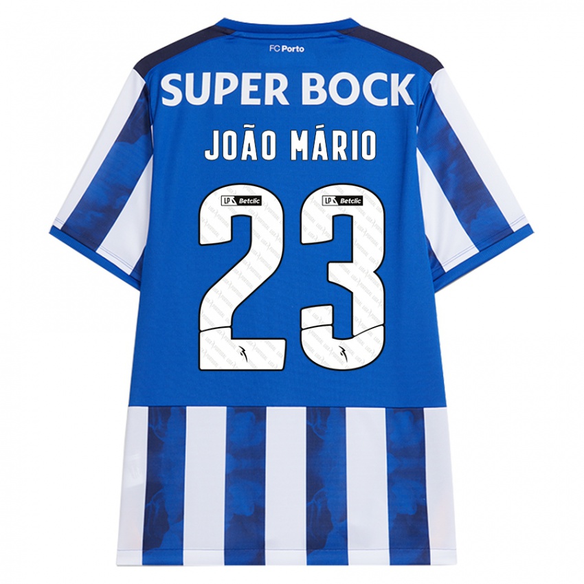 Niño Camiseta Joao Mario #23 Azul Blanco 1ª Equipación 2024/25 La Camisa Chile