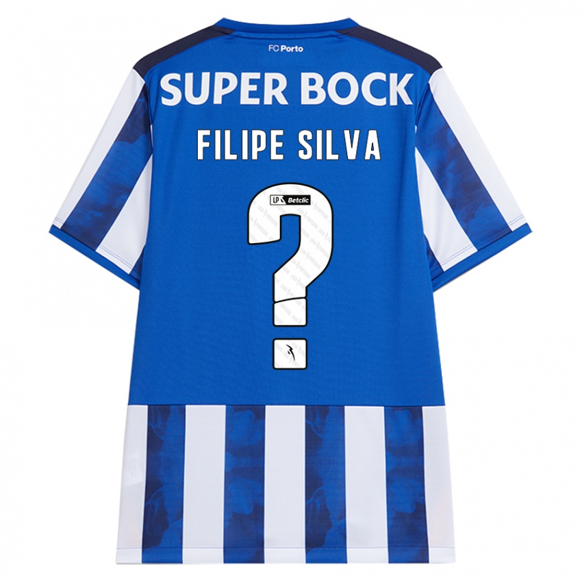 Niño Camiseta Filipe Silva #0 Azul Blanco 1ª Equipación 2024/25 La Camisa Chile