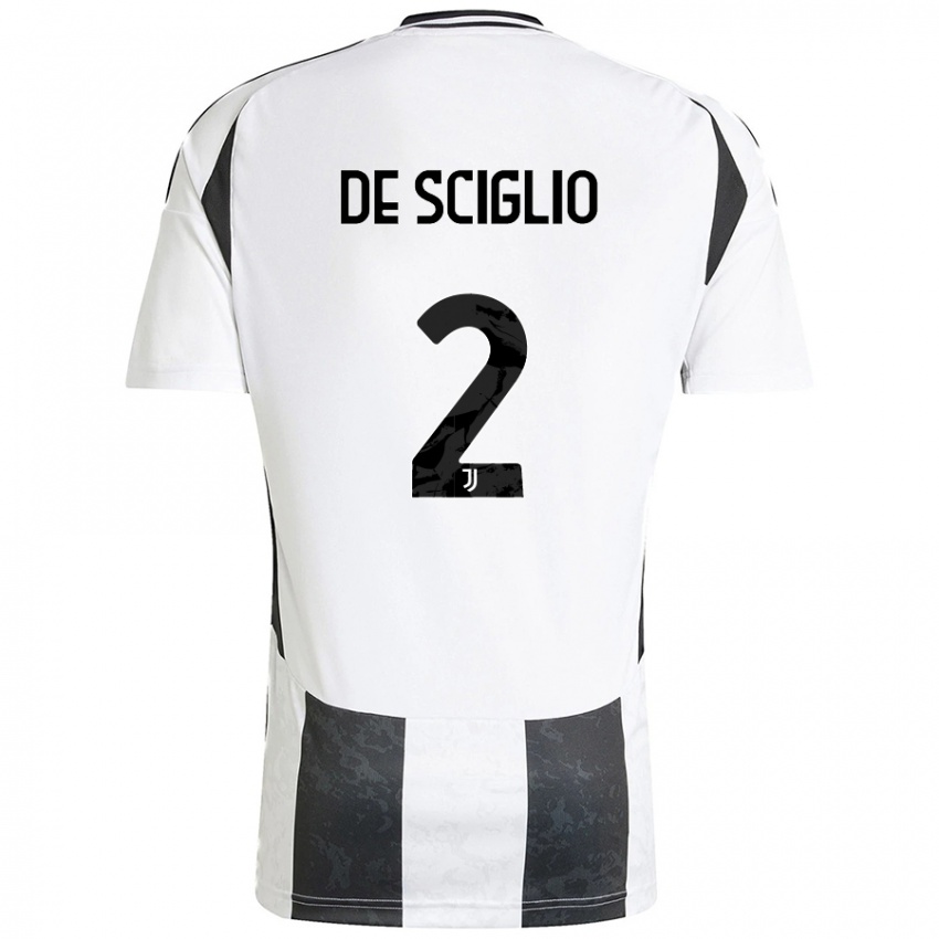 Niño Camiseta Mattia De Sciglio #2 Blanco Negro 1ª Equipación 2024/25 La Camisa Chile