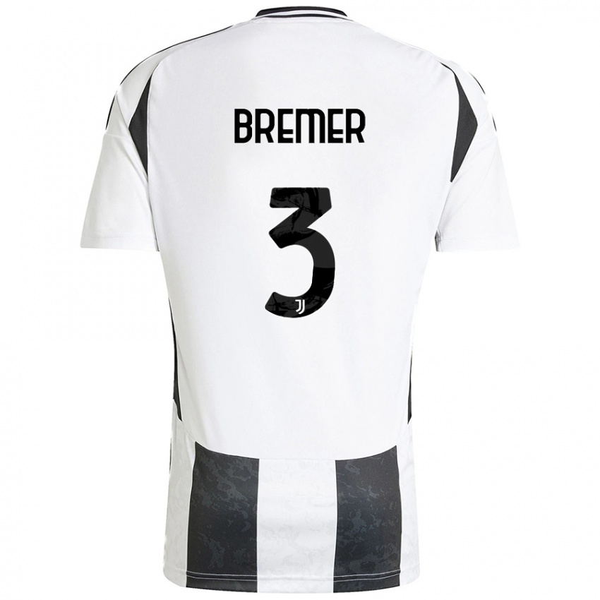 Niño Camiseta Bremer #3 Blanco Negro 1ª Equipación 2024/25 La Camisa Chile