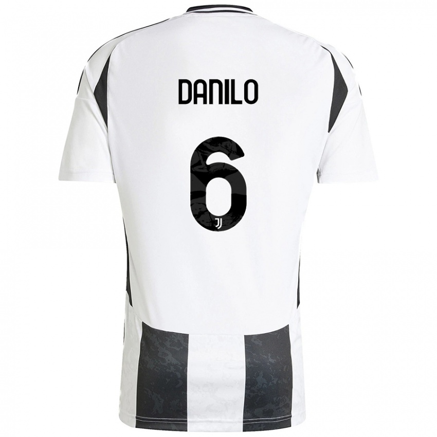 Niño Camiseta Danilo #6 Blanco Negro 1ª Equipación 2024/25 La Camisa Chile