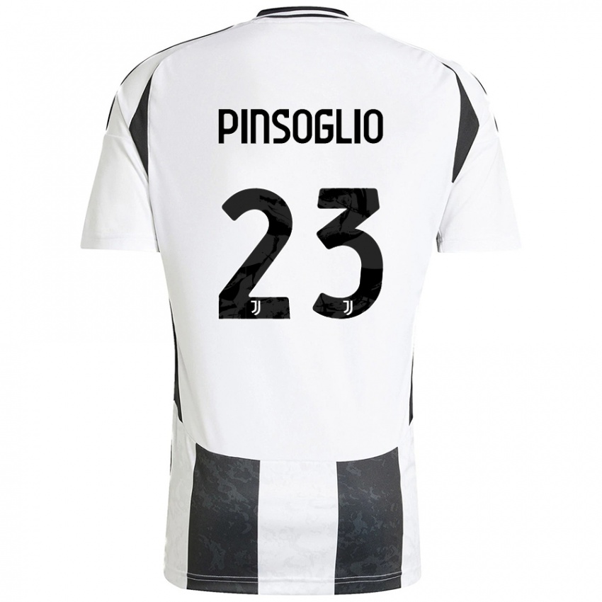 Niño Camiseta Carlo Pinsoglio #23 Blanco Negro 1ª Equipación 2024/25 La Camisa Chile