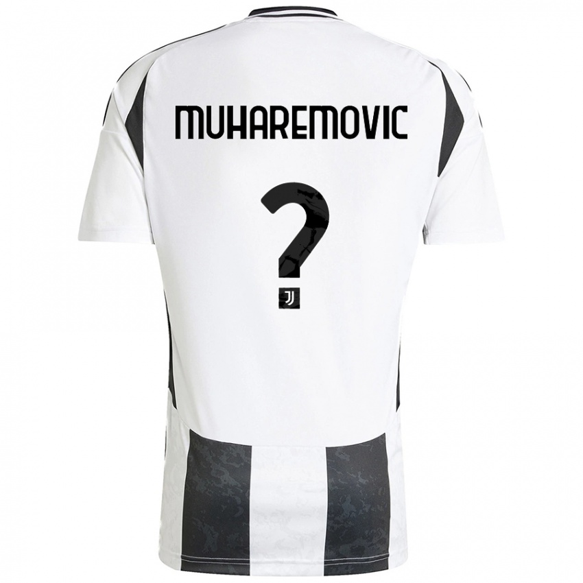 Niño Camiseta Tarik Muharemovic #0 Blanco Negro 1ª Equipación 2024/25 La Camisa Chile