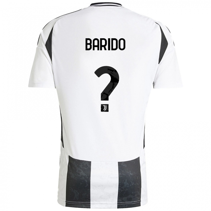 Niño Camiseta Francisco Barido #0 Blanco Negro 1ª Equipación 2024/25 La Camisa Chile