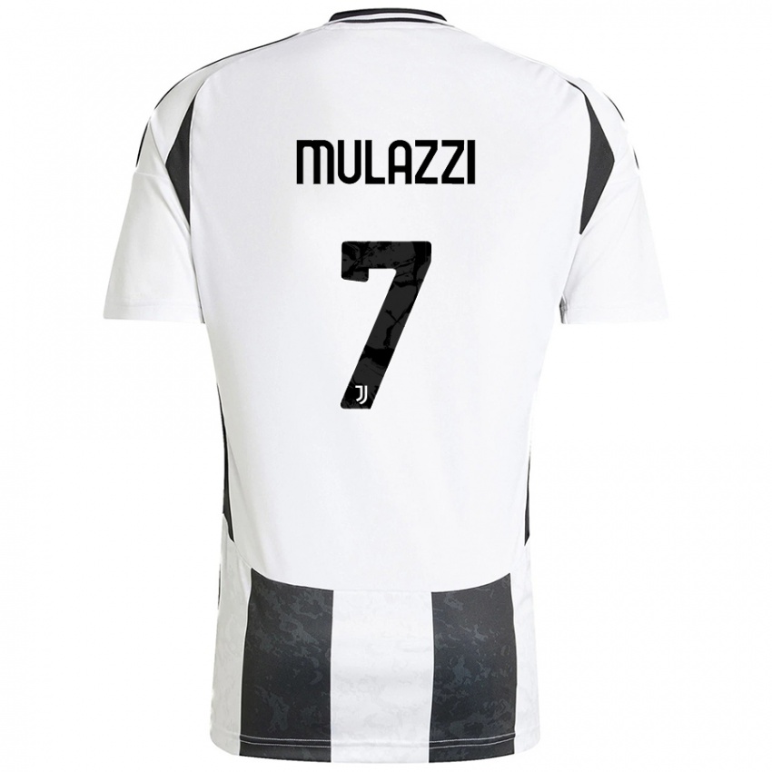 Niño Camiseta Gabriele Mulazzi #7 Blanco Negro 1ª Equipación 2024/25 La Camisa Chile