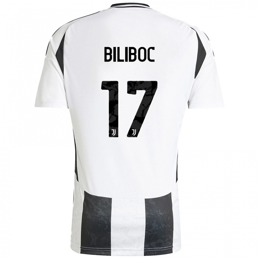 Niño Camiseta Lorenzo Biliboc #17 Blanco Negro 1ª Equipación 2024/25 La Camisa Chile