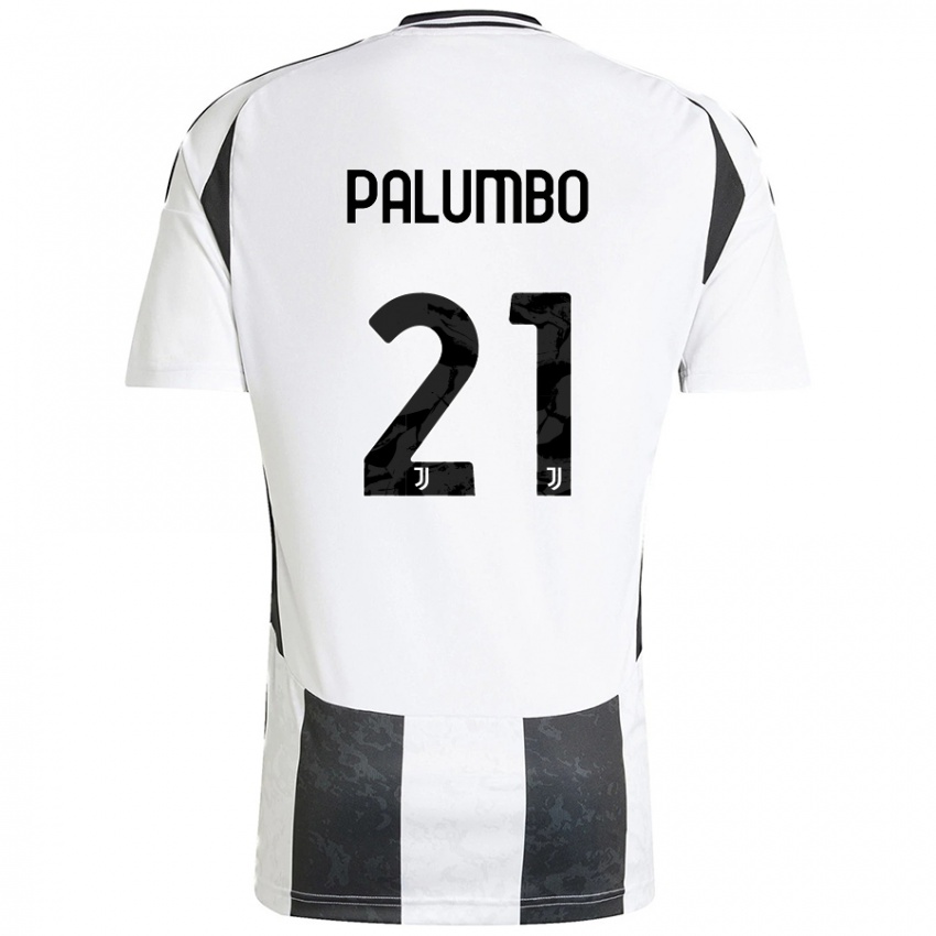 Niño Camiseta Martin Palumbo #21 Blanco Negro 1ª Equipación 2024/25 La Camisa Chile