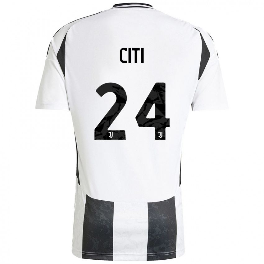 Niño Camiseta Alessandro Citi #24 Blanco Negro 1ª Equipación 2024/25 La Camisa Chile