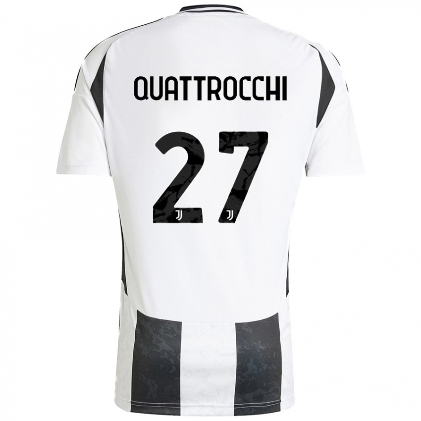 Niño Camiseta Juan Ignacio Quattrocchi #27 Blanco Negro 1ª Equipación 2024/25 La Camisa Chile