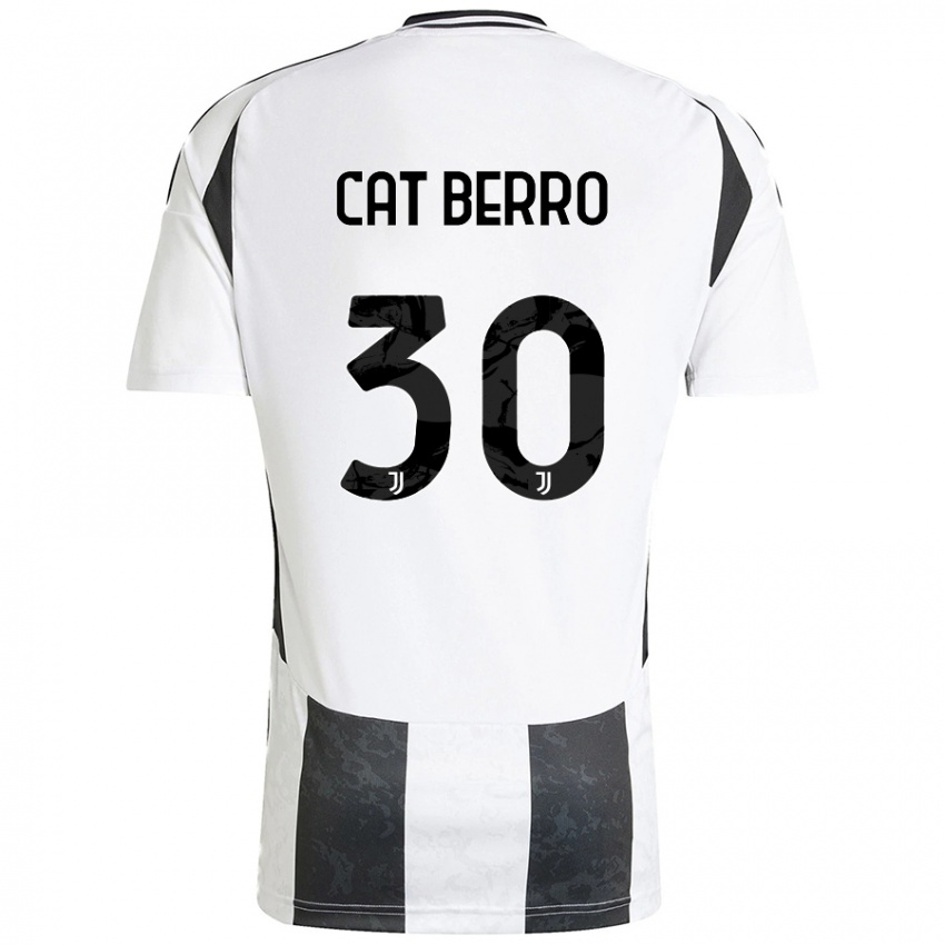 Niño Camiseta Simone Cat Berro #30 Blanco Negro 1ª Equipación 2024/25 La Camisa Chile