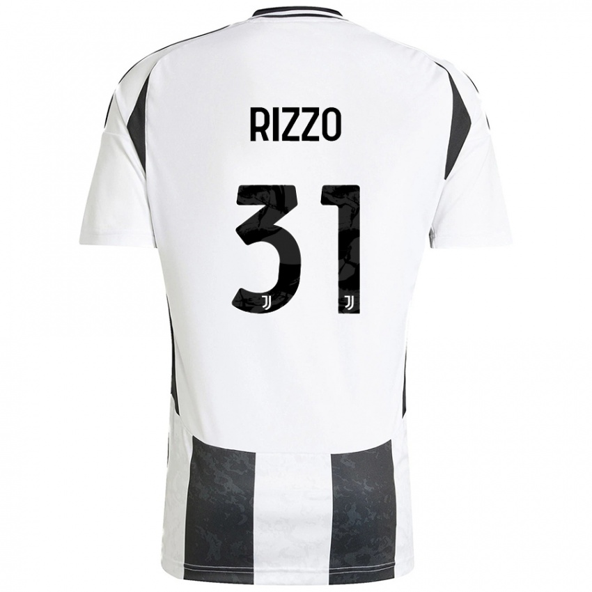 Niño Camiseta Niccolò Rizzo #31 Blanco Negro 1ª Equipación 2024/25 La Camisa Chile