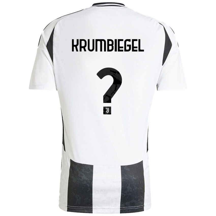 Niño Camiseta Paulina Krumbiegel #0 Blanco Negro 1ª Equipación 2024/25 La Camisa Chile