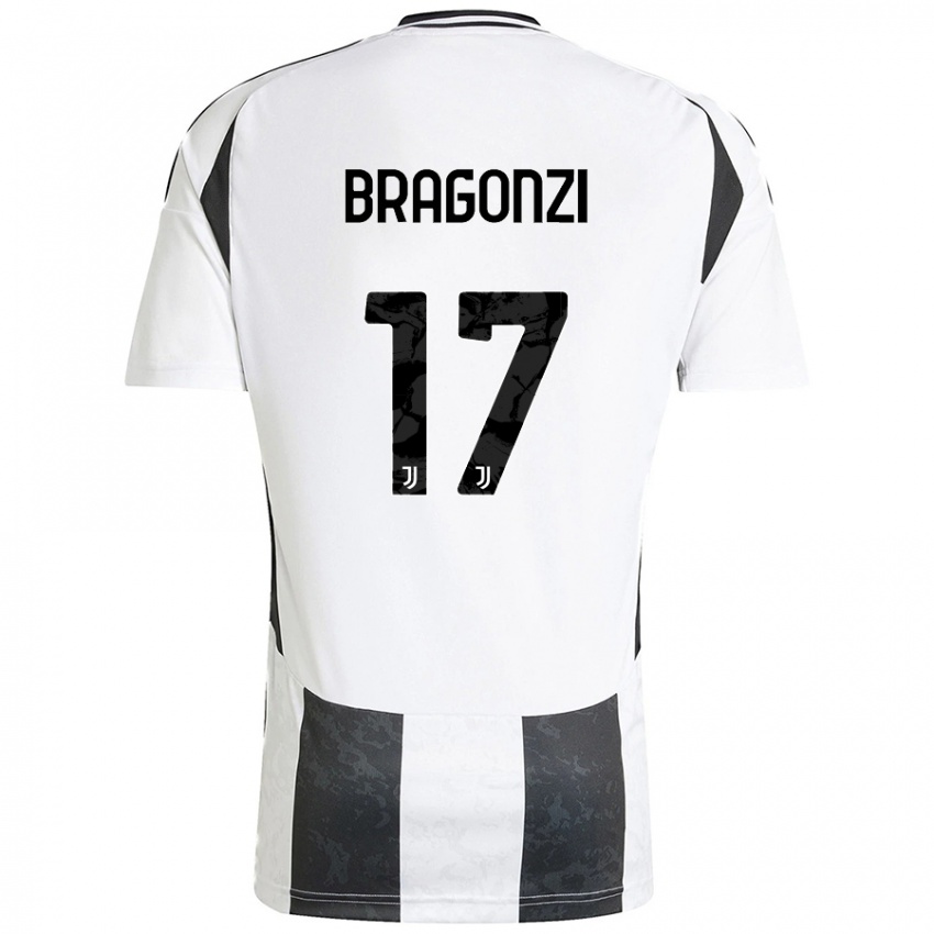 Niño Camiseta Asia Bragonzi #17 Blanco Negro 1ª Equipación 2024/25 La Camisa Chile