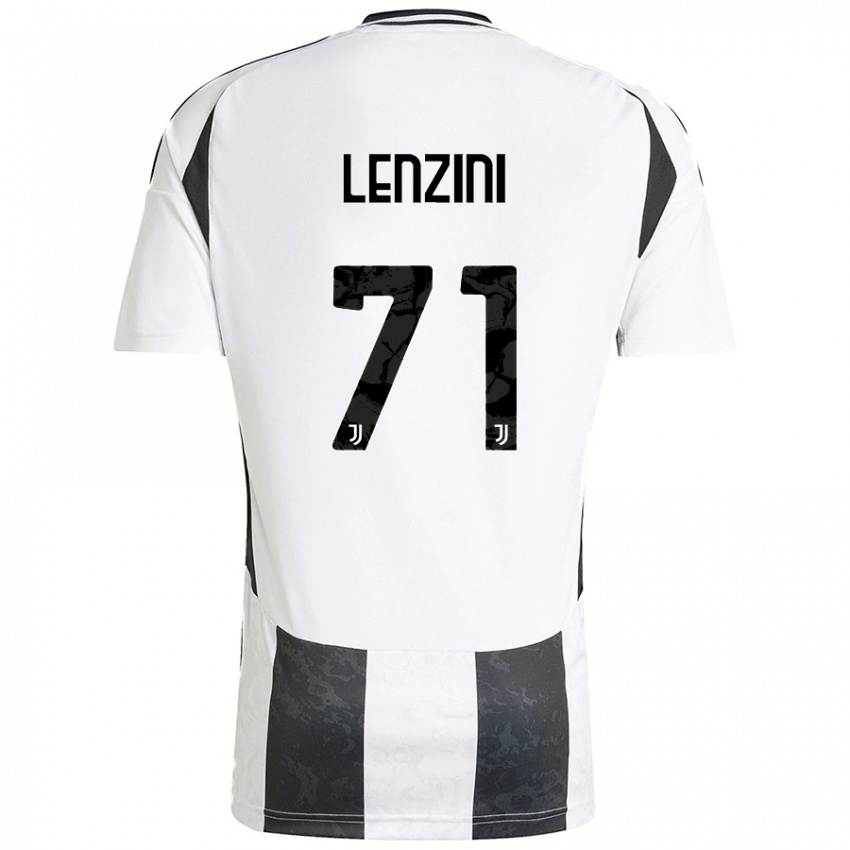 Niño Camiseta Martina Lenzini #71 Blanco Negro 1ª Equipación 2024/25 La Camisa Chile