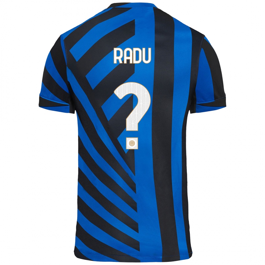 Niño Camiseta Andrei Radu #0 Azul Negro 1ª Equipación 2024/25 La Camisa Chile