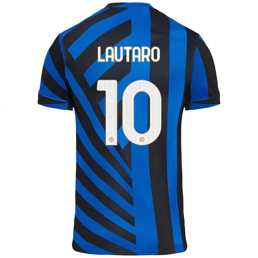 Niño Camiseta Lautaro Martínez #10 Azul Negro 1ª Equipación 2024/25 La Camisa Chile