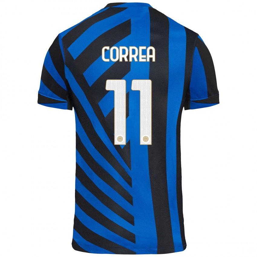 Niño Camiseta Joaquin Correa #11 Azul Negro 1ª Equipación 2024/25 La Camisa Chile