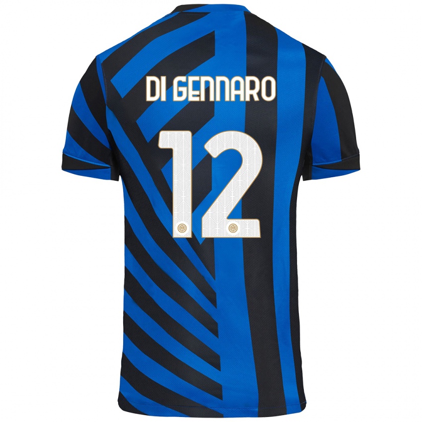 Niño Camiseta Raffaele Di Gennaro #12 Azul Negro 1ª Equipación 2024/25 La Camisa Chile