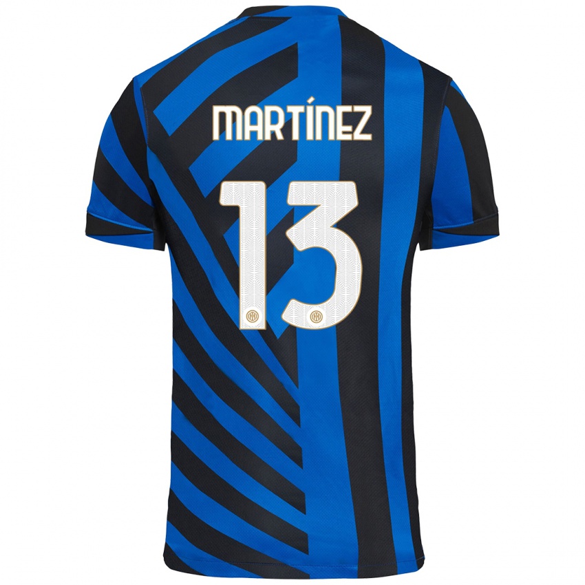 Niño Camiseta Josep Martínez #13 Azul Negro 1ª Equipación 2024/25 La Camisa Chile