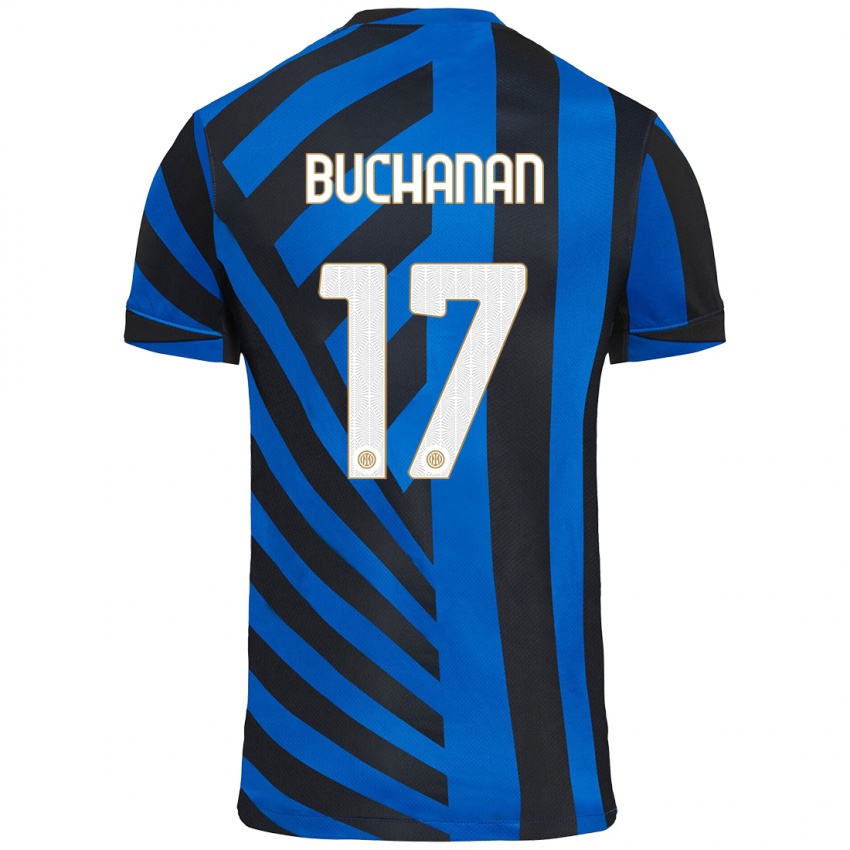 Niño Camiseta Tajon Buchanan #17 Azul Negro 1ª Equipación 2024/25 La Camisa Chile